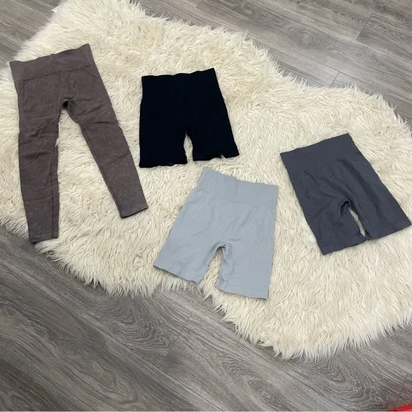 JOYLAB|OQQ lot of 1 legging + 3 biker shorts - M - Picture 1 of 8